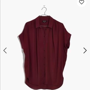 Red Drapey Madewell Top